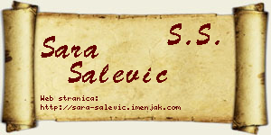 Sara Salević vizit kartica